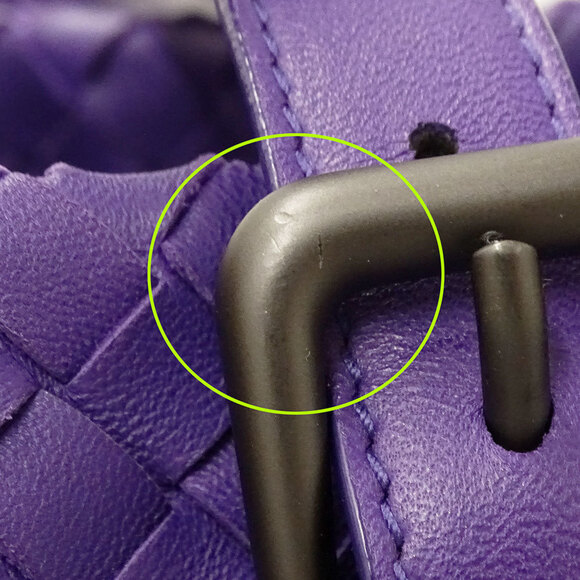 BOTTEGA VENETA Purple Leather Intrecciato Tote Bag - Picture 9 of 13